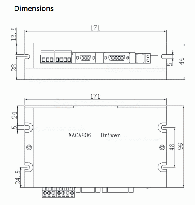 400W AC Servo Motor & Driver Kit MCAC806+60ASM400 60V 8.4A 1.27N.m 220V 3000RPM with MCAC806 Servo Driver